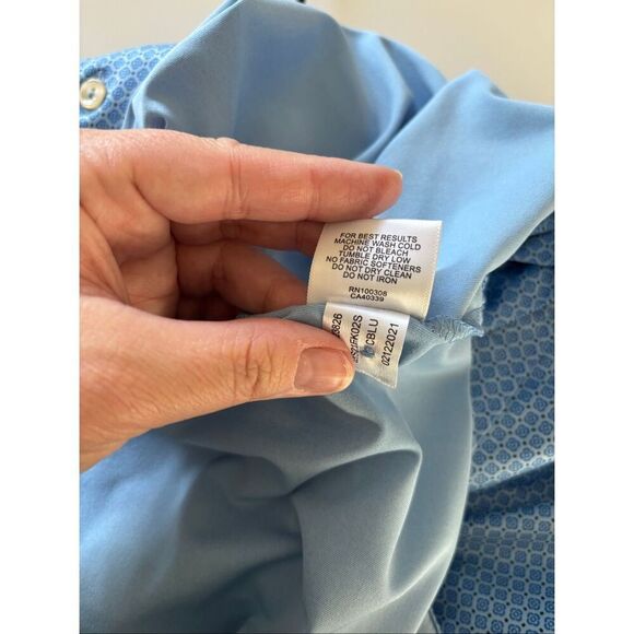 PETER MILLAR SUMMER COMFORT MEN Size XL GOLF POLO SHIRT BLUE Sand Valley Logo - Picture 3 of 9